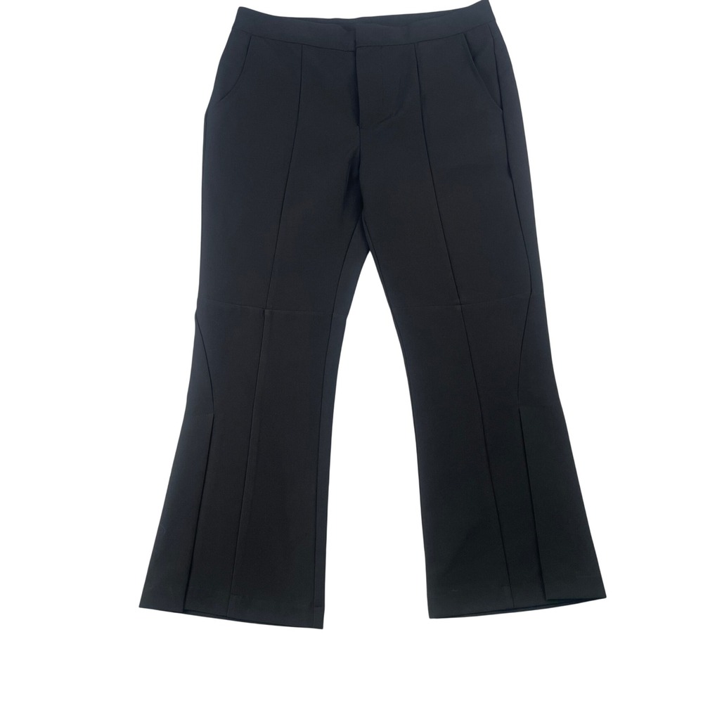 Devlin Womens Black Seam Detail Cropped Flare Trousers Pants Size 6 NWT